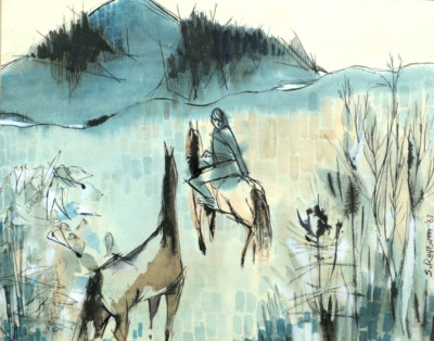 S Reyburn (J.Phipps) Aquarell Mitte 20. Jh. ''Irish Morning'' 1963