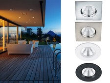 LED Deckeneinbaustrahler dimmbar 230V ohne Trafo IP65 Außen & Feuchtraum flach