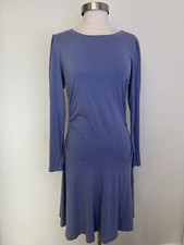 New Daily Practice Anthropologie Periwinkle Long Sleeve Ruched Dress Size Small
