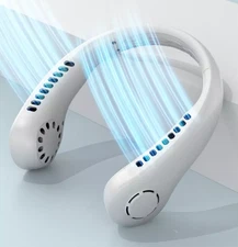 Portable Neck Fan, Hands Free Bladeless Fan, 3000 mAh Battery, 3 Speeds