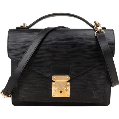 Louis Vuitton Noir Epi Leather Monceau Handbag Tasche