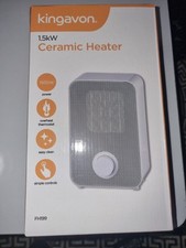 Ceramic Fan Heater Kingavon Portable Hot & Cool Ceramic Heater 1.5kw White FH199