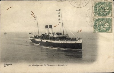 Ak Fährschiff Arundel, Hafen Dieppe - 3970812