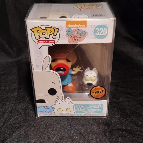 Funko Pop Animation Rockos Modern Life Rocko With Spunky 320 Vinyl CHASE W PROTE