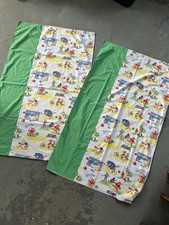 Winnie The Pooh Vintage Curtains Handmade Green 2 Panels 31 X 50