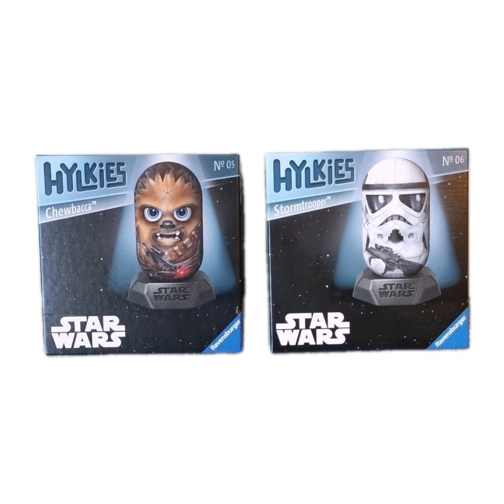 RAVENSBURGER ▪︎ Star Wars Stormtrooper AND Chewbacca 3D Puzzles Hylkies ▪︎ Both