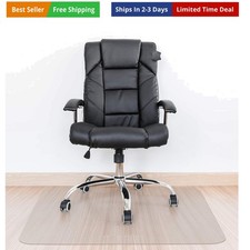 Clear Chair mat for Hard Floors 48 x 48 inches Transparent Floor Mats Wood/Ti...