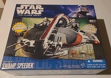 2010 STAR WARS The Clone Wars Collection Republic Swamp Speeder NEW