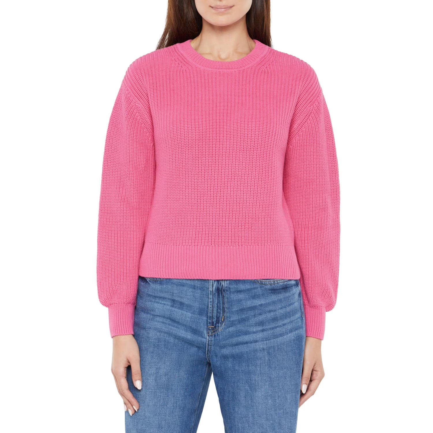 Gap Women's Woven Crewneck Sweater Size L Pink