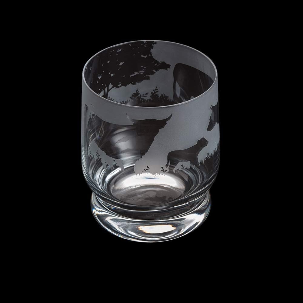 Dartington Aspect Tumbler Glass - Highland Cattle