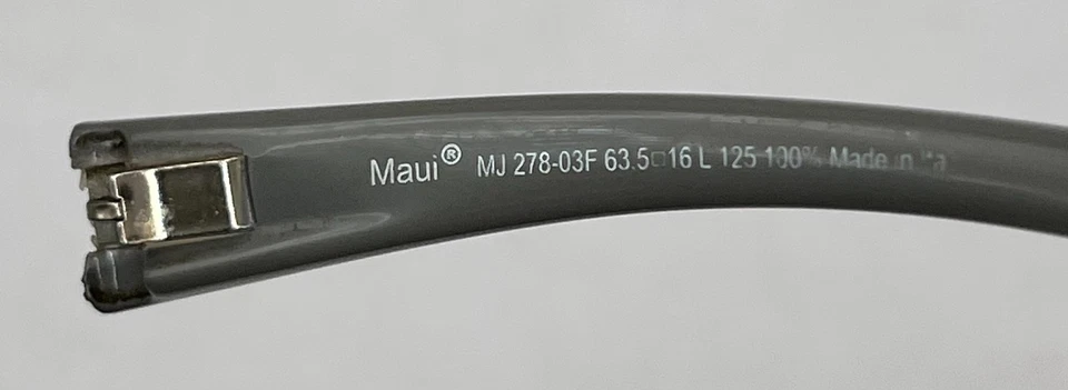 4671 - MAUI JIM 278 MJ278 MARRÓN/GRIS TEMPLO DERECHO AUTÉNTICO Foto 2 de 4