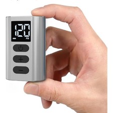 Mini Electric Bike Pump with Gauge, Max 120 PSI Portable Bicycle Pump, Auto Stop