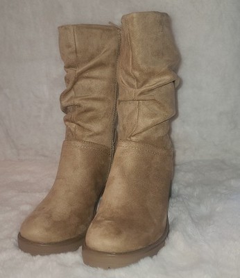 Sonoma Women's Saxophone Whiskey Stacked Slouch Mid Shaft Boots Brn Size 5 UK 3.
