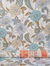 X2 1960s Vintage MAYFAIR Wallpaper Rolls Retro 70s MCM FLOWERS groovy sixties