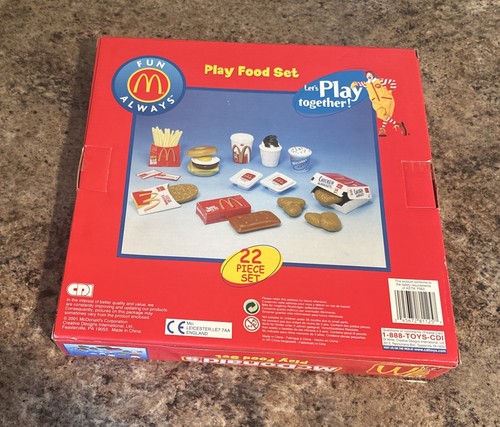 Set cibo gioco 22 pezzi McDonald’s Creative Designs vintage 2001 NUOVO IN SCATOLA - Foto 5 di 22
