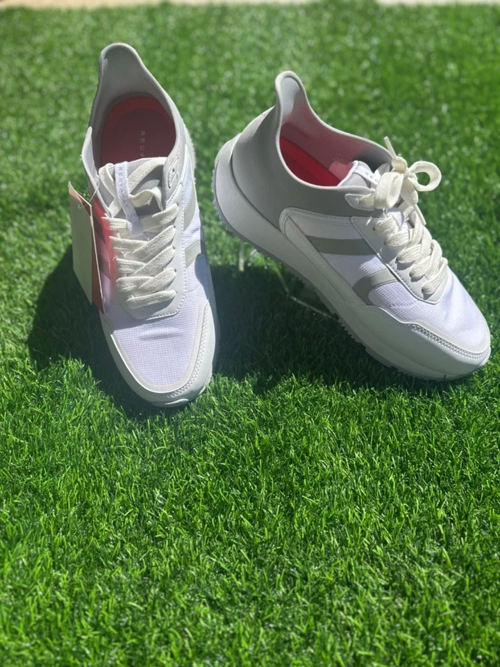 Zapatos de golf Redvanly Challenger sin clavos para hombre - talla 11, blancos/grises - nuevos Foto 2 de 4