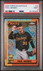 157182605 Paul Skenes 2025 Topps #T90C-32 1990 Baseball Chrome Silver Pack PSA 9