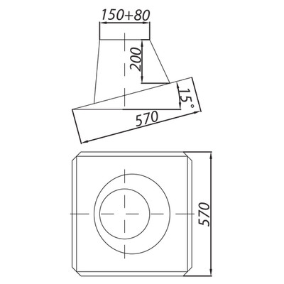Kratki ADAM DW Dachdurchführung fi 150 15°
