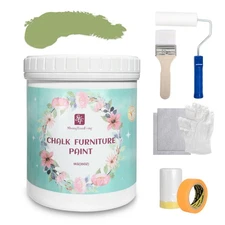 Chalk Paint Kit for Furniture - Waterbased Wood Paint, Kitchen Cabinet & Counter