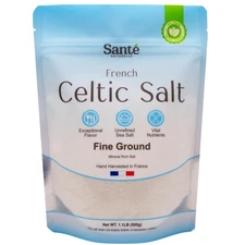 Sante Fine Ground Sea Salt From the Celtic Sea - 1.1lb 18oz Unrefined French ...