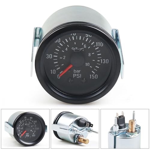 2" 52mm Mechanical Oil Press Gauge 0-10 Bar/0-150PSI Oil Pressure 12V Press - Picture 8 of 8