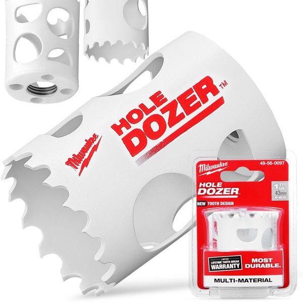 LochsäGe Bohrkrone 43 Mm Bi-Metall Bohrer FüR Metall Aluminium Holz Gipskarton-image