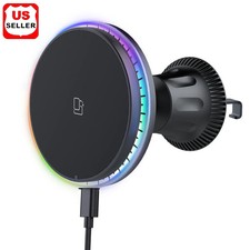 15W Wireless Magnetic Charger Car Mount Holder for iPhone 14/15 Pro Max Magsafe