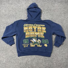 Notre Dame Fighting Irish Hoodie Mens Small Blue NCAA Hollister 1988 Sweatshirt