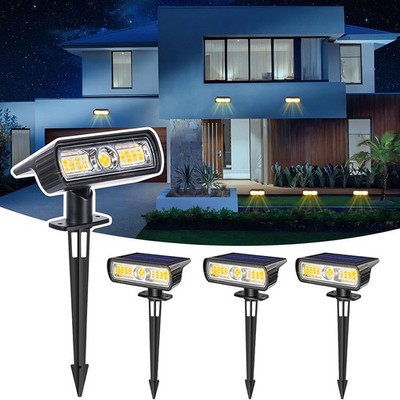 Solar Spot Lights Outdoor - 28 LED 2 Lighting Modes Waterproof Outdoor 4PK