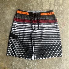 Vintage 2000s Y2K Tony Hawk Skater Surfwear Striped Baggy Board Shorts