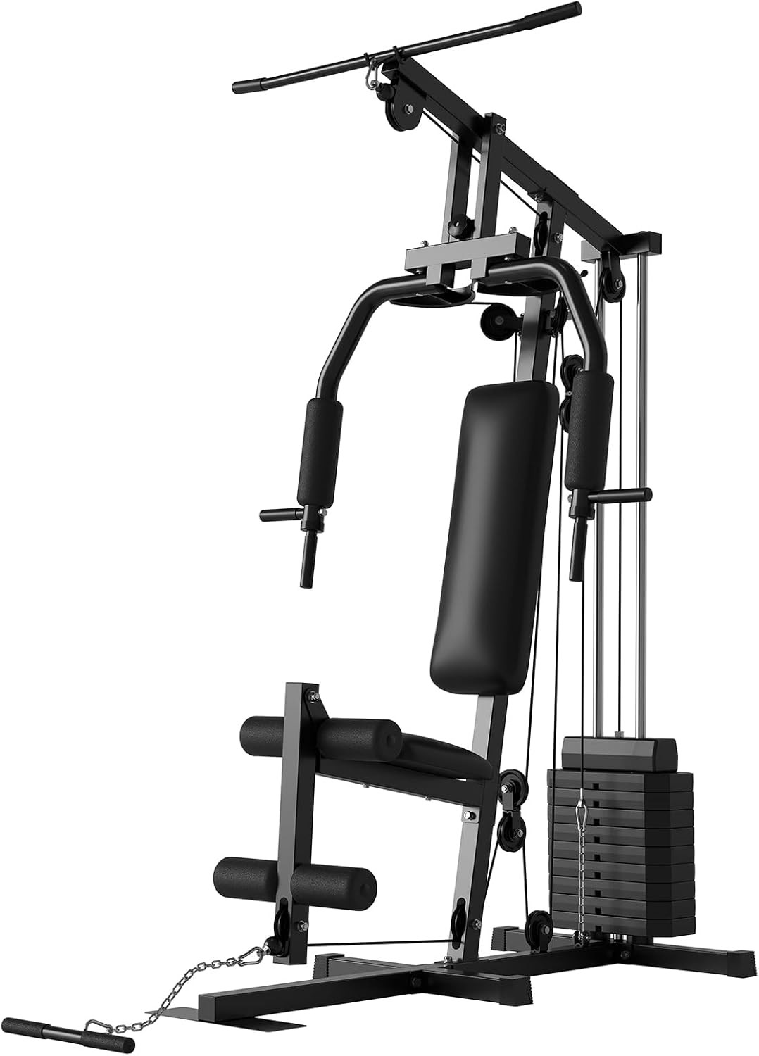 Home Gym Station 100LBS Weight Stack Workout Machine for Full Body Strength