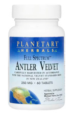 Planetary Herbals Full Spectrum Antler Velvet 250 mg 60 Tabs - FRESH - Free Ship