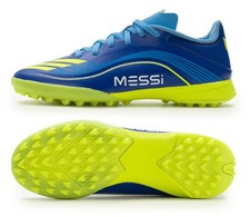 Adidas Youth F50 Messi League TF Futsal Cleats Blue Soccer Boot Kid Spike JR4426