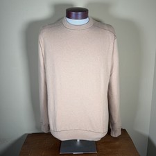 Raffi 100 Cashmere Crewneck Pullover Light Brown Sweater Men's Size XL