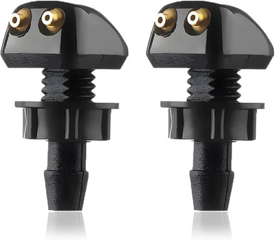 #ad 2PCS Windshield Wiper Sprayer Nozzle Kit Universal Auto Washer Jet Replacement $11.99
