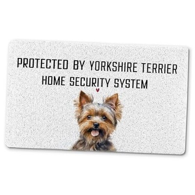 Funny Door Mat, Yorkie Dog Welcome Doormat for Front Door