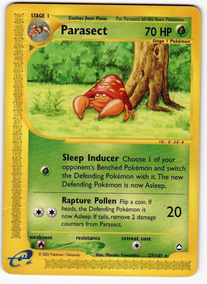 Parasect 27/147 Aquapolis Pokemon DMG