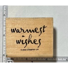 Stampin' Up Warmest Wishes Wood Mounted Rubber Stamp 2002