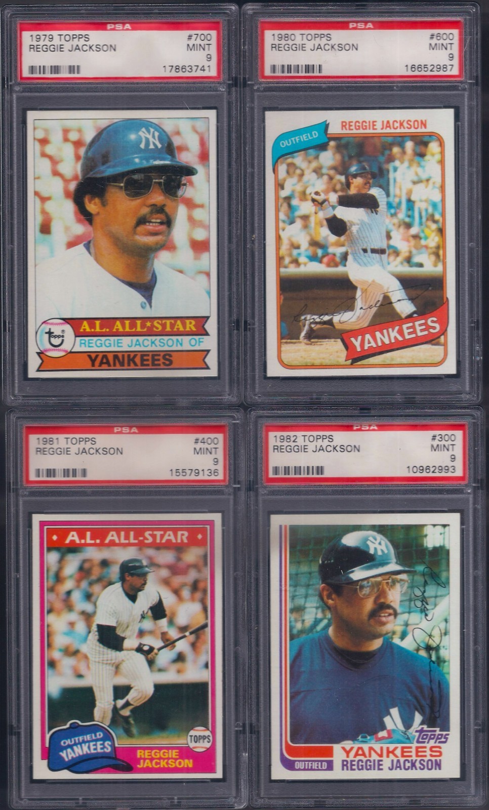 PSA 9 1980 Topps #600 Reggie Jackson "Mr. October" New York Yankees HOF ONLY!