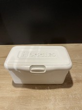 VTG Huggies Baby Wipes Hard Case White Empty Refillable Plastic Container Only