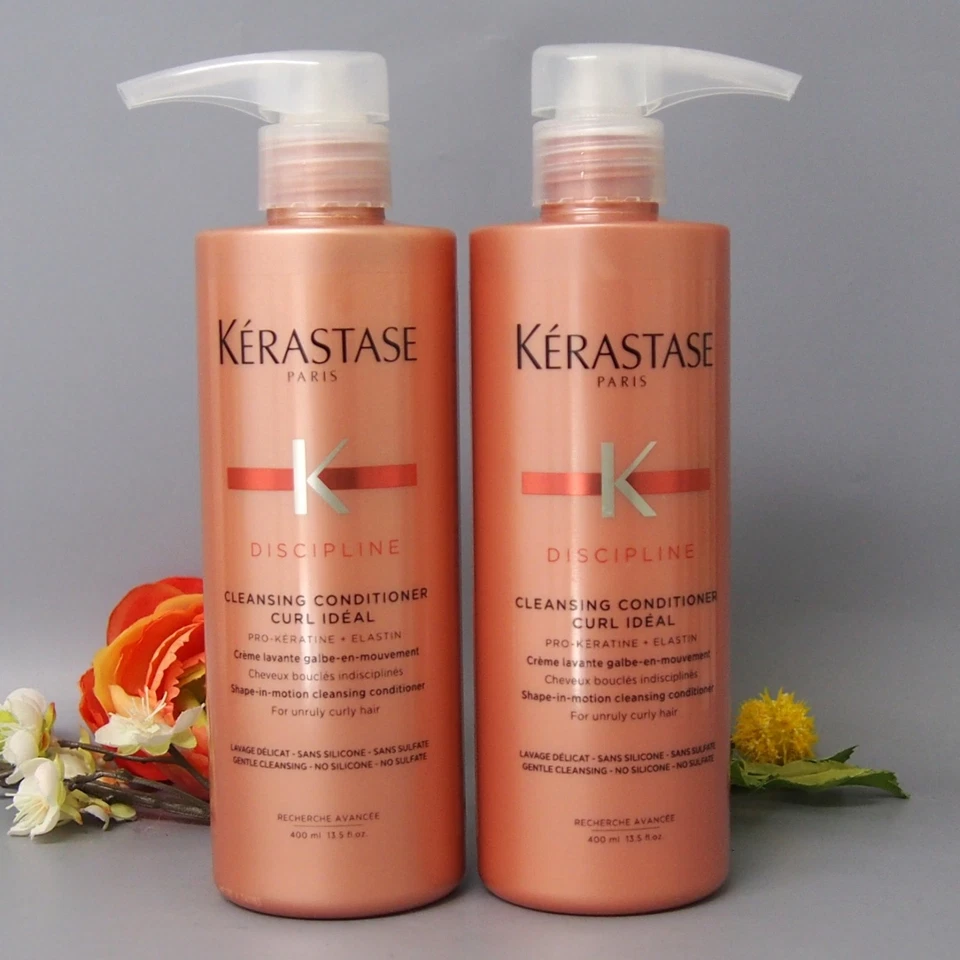 Bombas Especiales 2 X Kerastase Discipline Curl Acondicionador Limpieza Ideal 13.5oz Foto 2 de 3