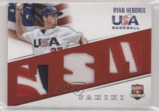 2015 Panini USA Baseball Jerseys Prime 20/35 Ryan Hendrix #9 tj1