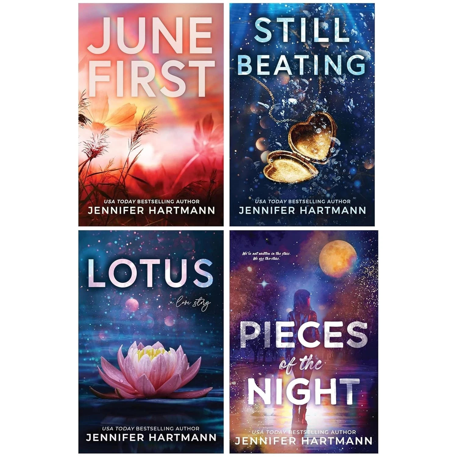 Jennifer Hartmann 4 Books Collection Set Still Beating,Lotus,June First, Pieces