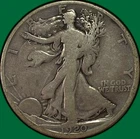 1920-D Walking Liberty Half Dollar Very Good VG Coin #33881