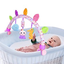 Travel Arch Bassinet Toys for Baby Hanging on Stroller, Crib Pram. Activity...