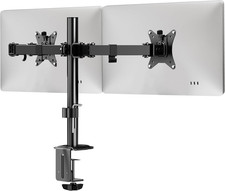 Mount-It Dual Monitor Arm, Full Motion Desk Mount for 2 Screens up to 32  and 1