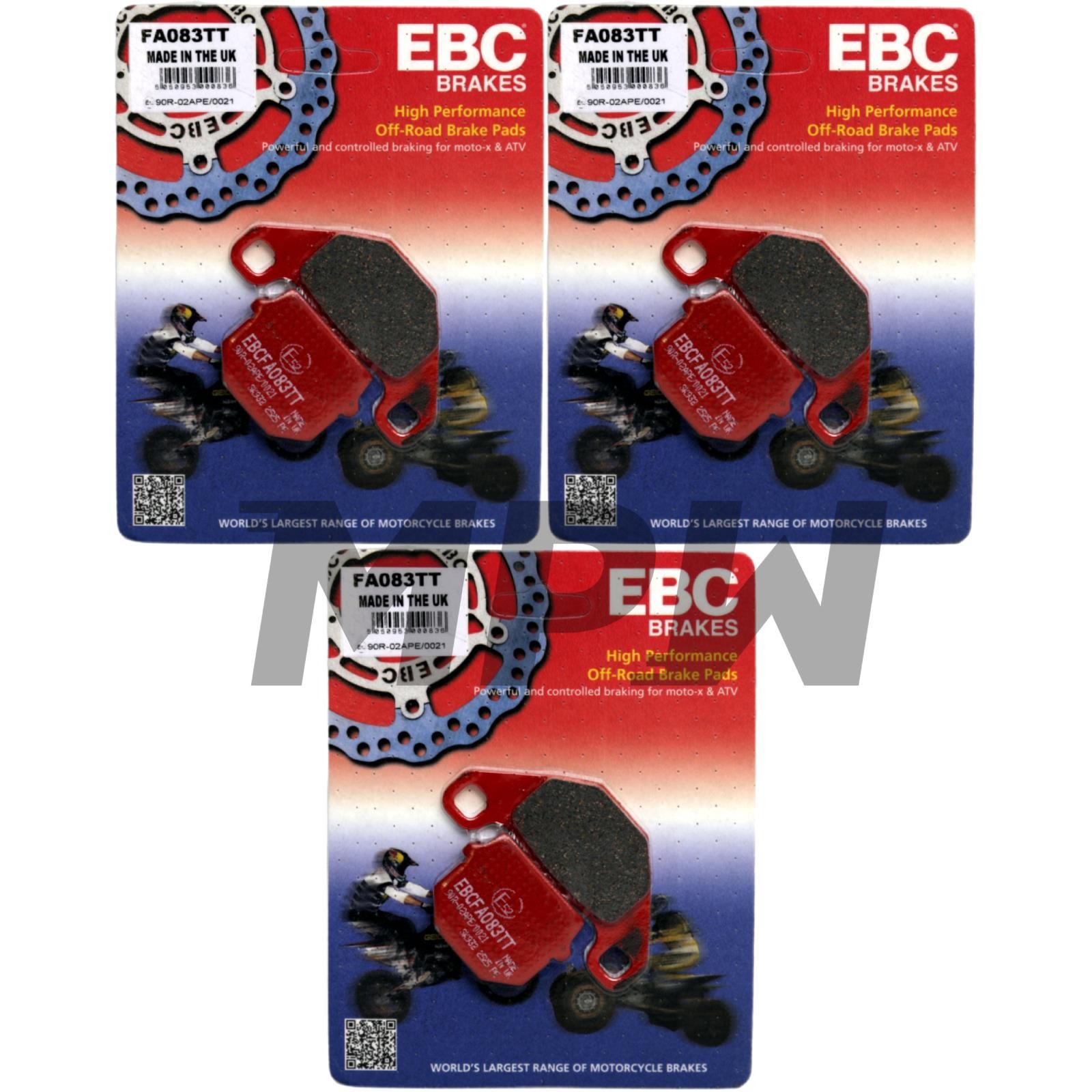 Adly Sport 150 2008-2009 EBC FA083TT Enduro/MX Carbon TT Brake Pads Front & Rear