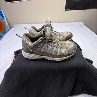 The North Face Women's Hiking Shoes Tan Beige Lace Up Athletic Size 8.5