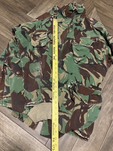Vintage British Para Smock DPM Camo Parachutist 70s 80s Cotton Distressed Large - Picture 19 of 19