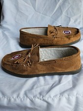 Ohio State Buckeyes Slipper Men Large Brown Faux Suede Leather Sherpa Lined Cozy
